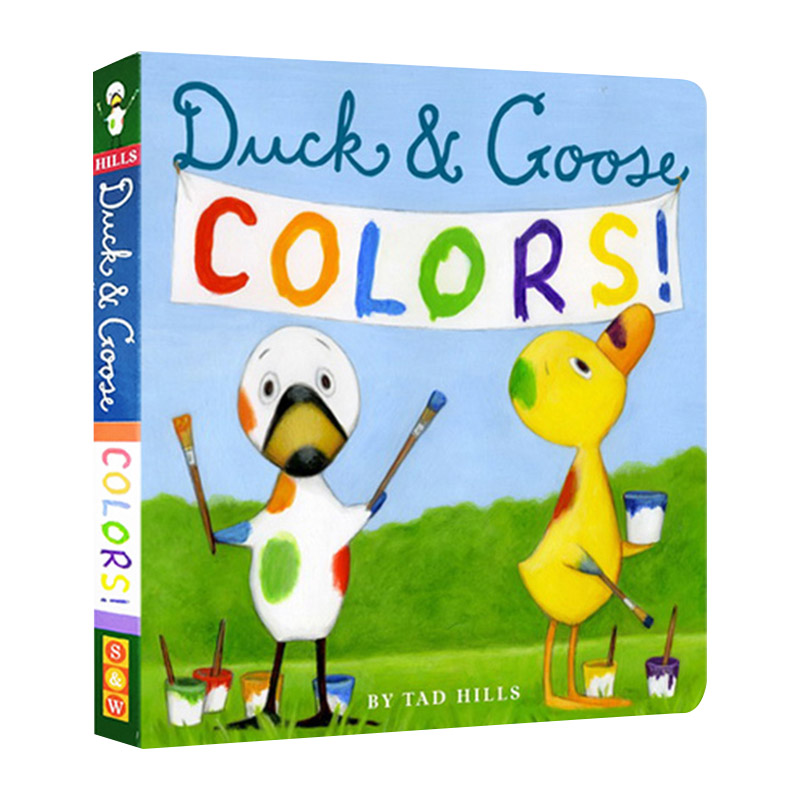 小黄鸭与小白鹅 英文原版绘本 Duck & Goose Colors 颜色认知纸板书 英文版 进口英语原版书籍