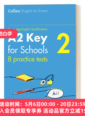 英文原版 Practice Tests for A2 Key For Schools Vol 2 剑桥KET考试8套模拟题 第2辑 英文版 进口英语原版书籍