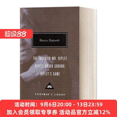 英文原版 The Talented Mr. Ripley  Ripley Under Ground  Ripley's Game 天才雷普利 冒牌人生 人人图书馆当代经典系列 进口书