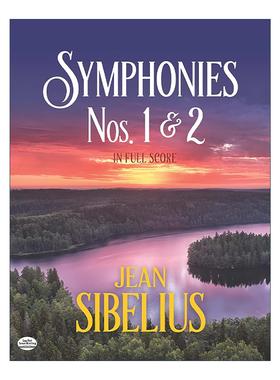 英文原版 Symphonies 1 and 2 in Full Score 让·西贝柳斯一 二交响曲全谱 Jean Sibelius 英文版 进口英语原版书籍