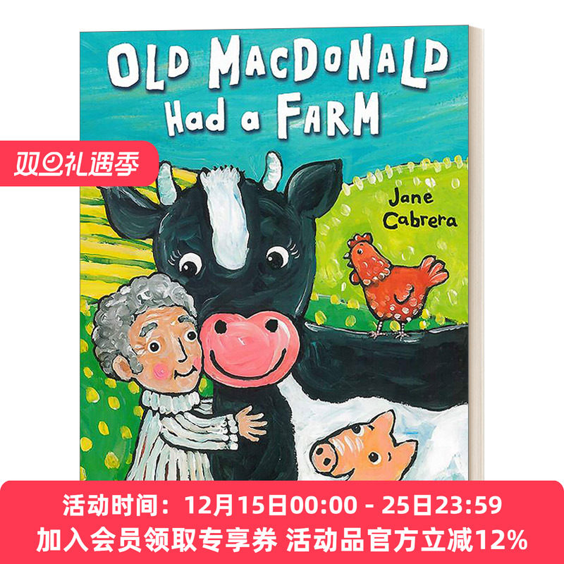 老麦克唐纳有一个农场 英文原版绘本 Old Macdonald Had a Farm 0-2岁幼儿童谣儿歌绘本 纸板书 英文版 进口英语原版书籍