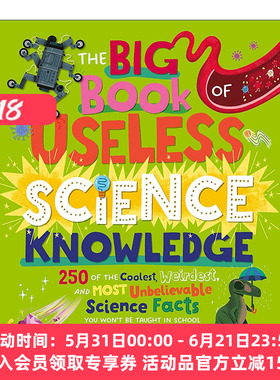 英文原版 The Big Book of Useless Science Knowledge“无用”科学知识大书 儿童全彩插画科普百科读物精装 进口英语原版书籍