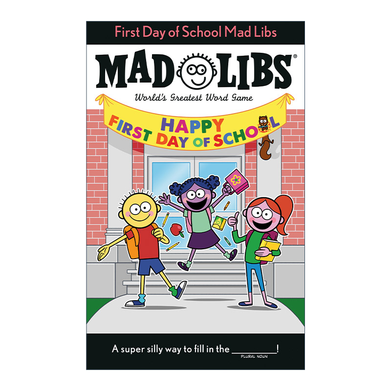 上学第一天 英文原版 First Day of School Mad Libs 疯狂填词游戏 英文版 进口英语原版书籍