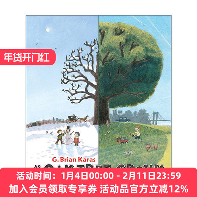 就像一棵橡树在生长  英文原版 As an Oak Tree Grows 儿童自然历史精装绘本 G. Brian Karas 英文版 进口英语原版书籍