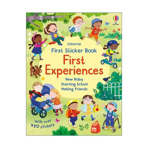 英文原版 Usborne First Sticker Book First Experiences 尤斯伯恩贴纸书 幼儿宝宝启蒙趣味益智游戏 英文版