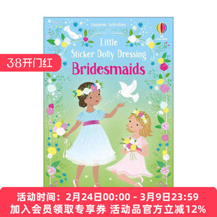 英文原版 Little Sticker Dolly Dressing Bridesmaids 多莉贴纸 伴娘 英文版 进口英语原版书籍