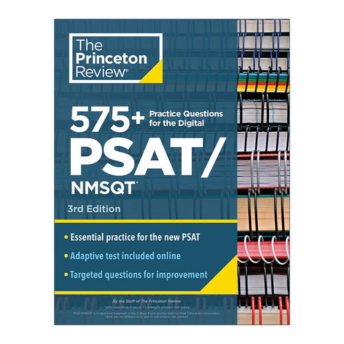 英文原版 575+ Practice Questions for the Digital PSAT/NMSQT 3rd Edition 普林斯顿数字化学术评估测试预考及全美优秀学生奖学