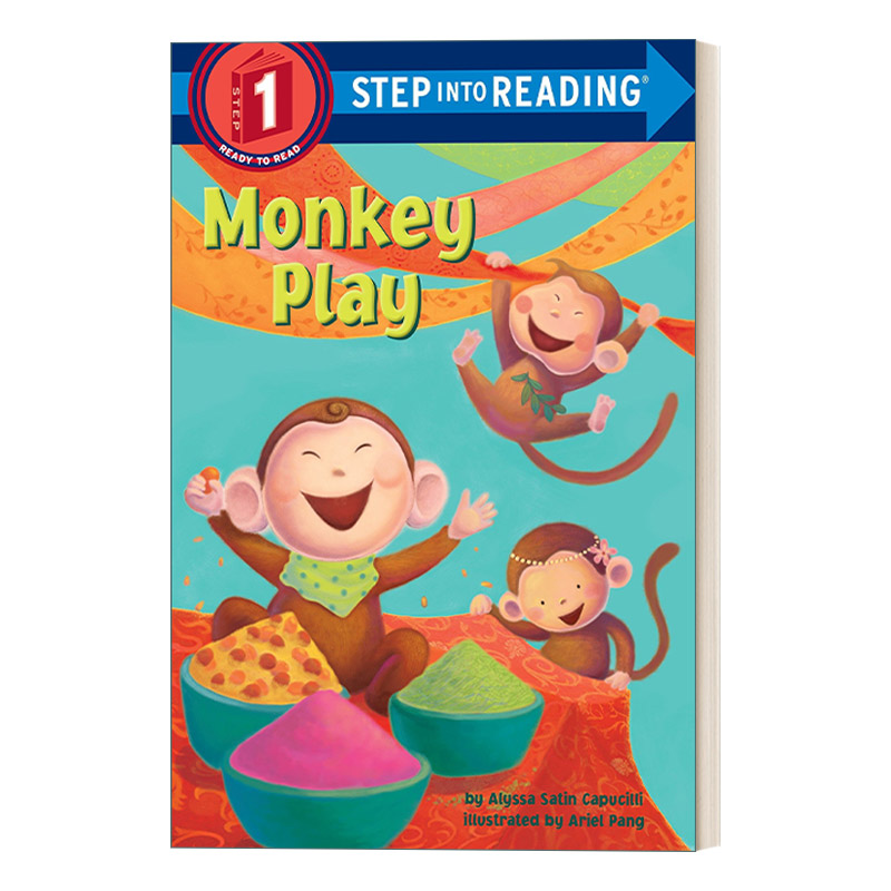 猴子游戏 英文原版 Step into Reading 1 - Monkey Play 兰登分级读物1 英文版 进口英语原版书籍