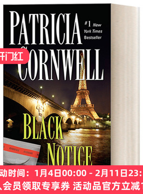 英文原版 Black Notice Kay Scarpetta 10 首席女法医系列10 黑色通告 惊悚悬疑探案小说 Patricia Cornwell 进口英语原版书籍