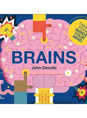 英文原版 Brains 大脑 精装科普知识绘本 Big science for little minds系列 John Devolle 英文版 进口英语原版书籍