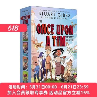 英文原版 The Once Upon a Tim Collection 蒂姆的冒险故事1-4册盒装 间谍学校同作则斯图亚特吉布斯 英文版 进口英语原版书籍