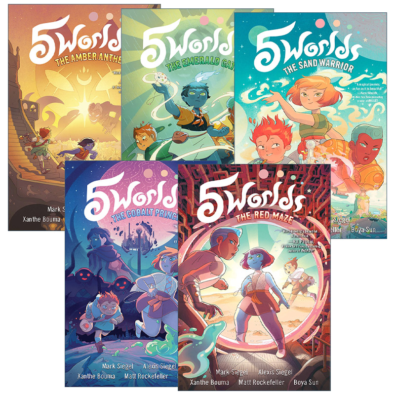 华研原版 五个世界5册套装 英文原版 5 Worlds Book 漫画 The Red Maze 英文版 进口英语原版书籍