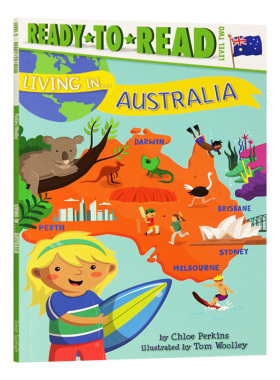 生活在澳大利亚 英文原版绘本 Living in Australia 准备读系列 儿童英语分级阅读 科普图画故事书 Chloe Perkins进口英语原版书籍