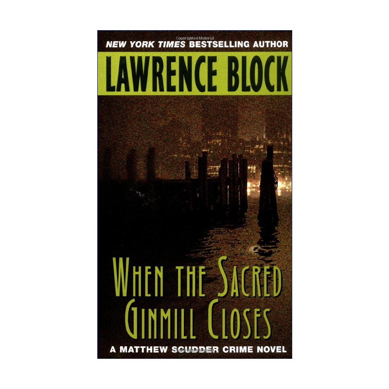 英文原版 When the Sacred Ginmill Closes 酒店关门之后 私家侦探马修系列 劳伦斯布洛克 英文版 进口英语原版书籍