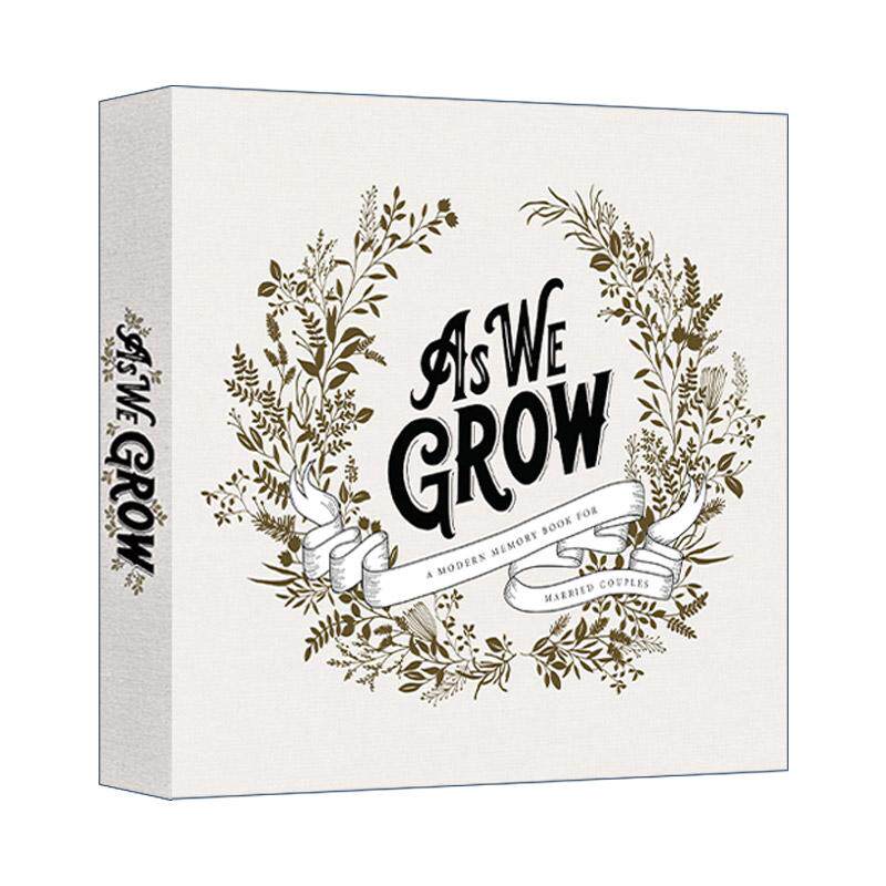 英文原版 As We Grow 我们的成长 已婚夫妇的现代记忆书 精装日记笔记本 英文版 进口英语原版书籍