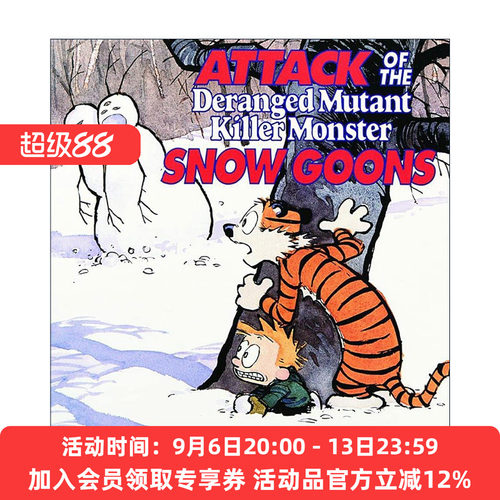 英文原版 Attack of the Deranged Mutant Killer Monster Snow Goons 疯狂的变种杀手怪物雪暴徒的攻击 卡尔文与霍布斯漫画集