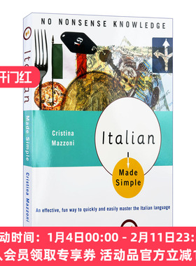 英文原版 Italian Made Simple 轻松学意大利语 外语学习工具书 Cristina Mazzoni 英文版 进口英语原版书籍