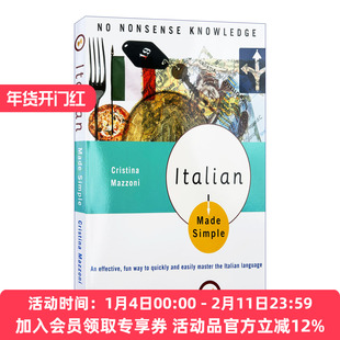 英文原版 Italian Made Simple 轻松学意大利语 外语学习工具书 Cristina Mazzoni 英文版 进口英语原版书籍
