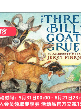 英文原版 The Three Billy Goats Gruff 三只山羊嘎啦嘎啦 精装图画书 插画师杰里.平克尼 凯迪克奖得主 英文版 进口英语原版书籍