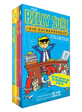 英文原版 The Billy Sure Kid Entrepreneur Collection Boxed Set小企业家比利的故事1-4册盒装幽默小说 英文版 进口英语原版书籍