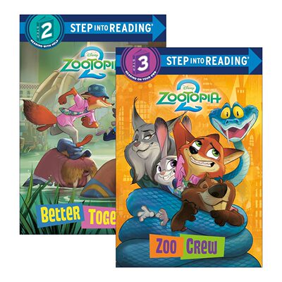 英文原版 Step into Reading - Disney Zootopia 2 疯狂动物城2系列2册 迪士尼 同名电影改编 英文版 进口英语原版书籍