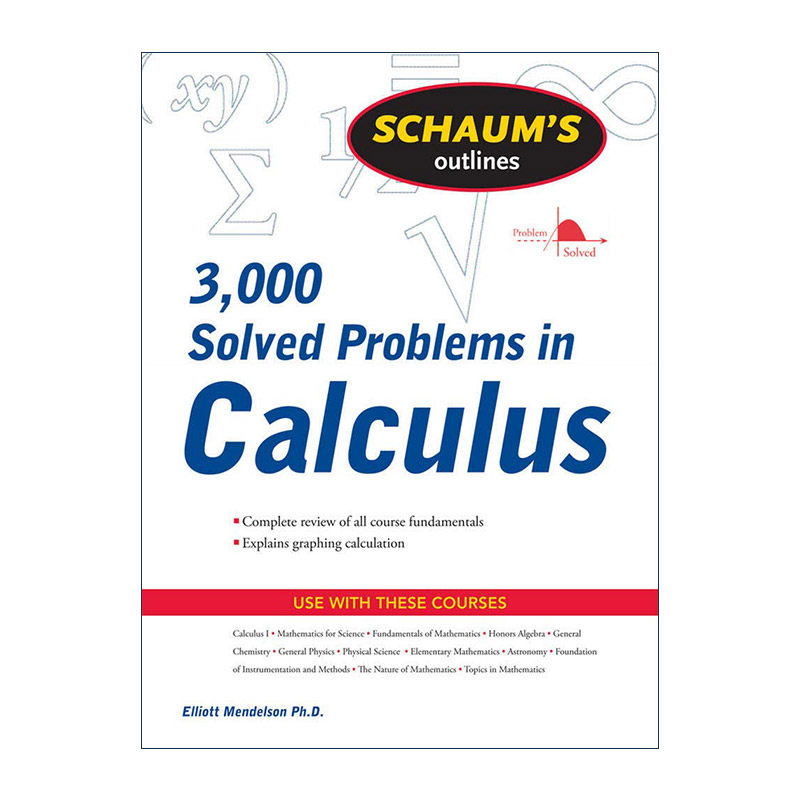 微积分3000题 英文原版 Schaum's 3000 Solved Problems in Calculus 英文版 进口英语原版书籍