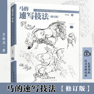马的速写技法(修订版)宫春虎著 视频讲解绘画教学 天津人民美术出版社