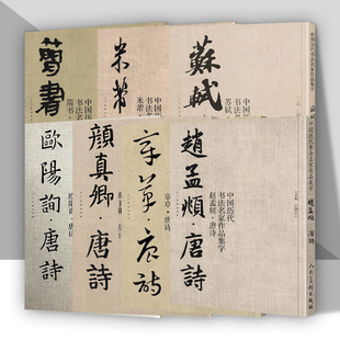 中国历代书法名家作品集字系列 唐诗 米芾 苏轼 孙过庭 王羲之 赵孟頫 王铎 章草唐诗等临帖字帖赏析 人民美术出版社