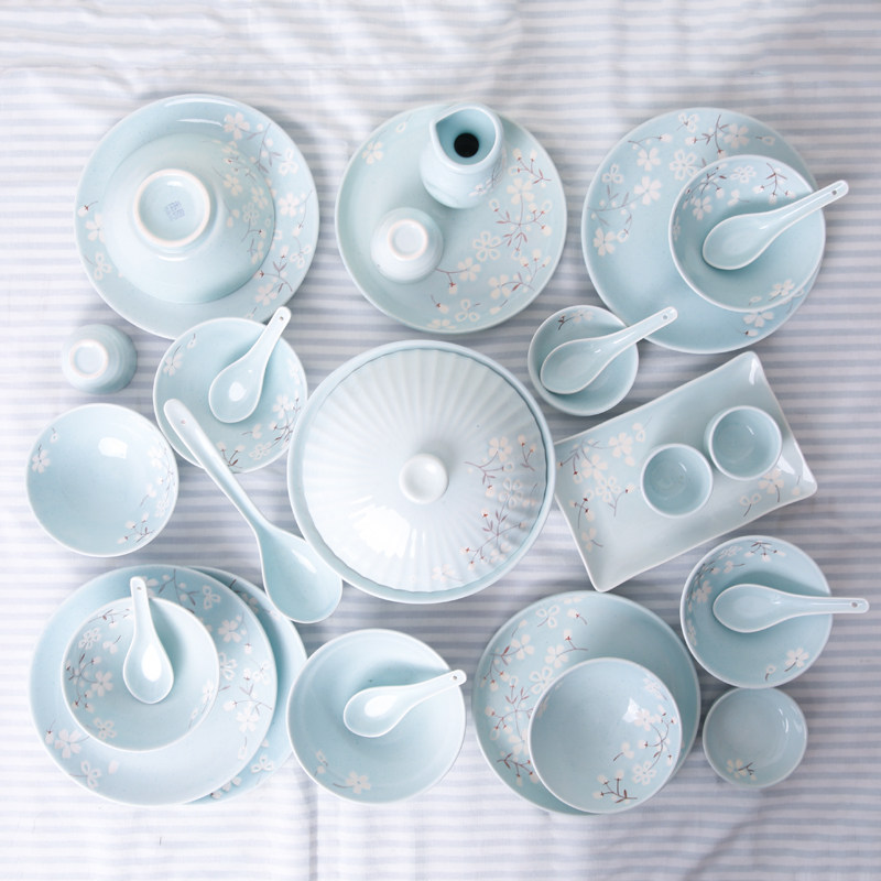 Cherry Blossom Japanese tableware set Chinese household rice bowl