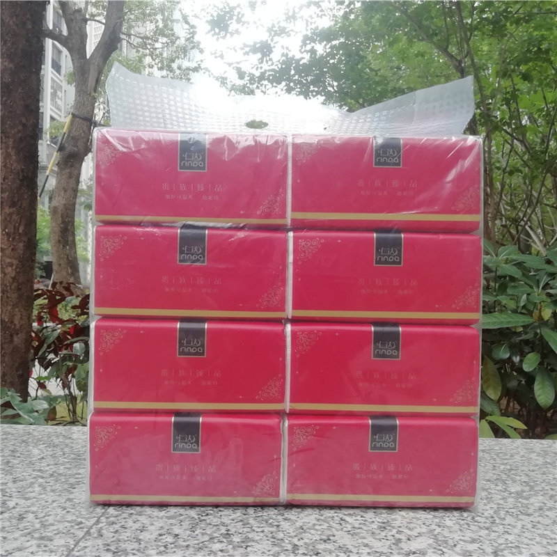汕头发货2提16包仁达贵族臻品抽纸餐巾纸卫生纸抽取式面巾纸木浆 - 实物图