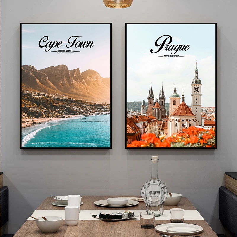 包邮简约客厅装饰画可定制防水