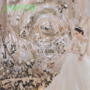 竹篾婚礼婚庆竹条背景布置竹篾学生diy传统手工模型竹编材料