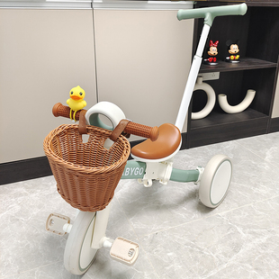 儿童三轮车编织车篮配件贝易滑板车筐酷骑普洛可自行车挂篮