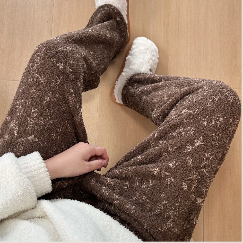 【半边绒有口袋】新款保暖无静电不塌绒保暖锁温带口袋外出家居裤