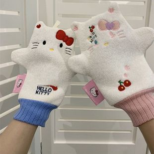 少女心家用洗澡沐浴手套柔软不伤肤 可爱动漫凯蒂猫搓澡巾卡通新款