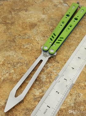 未开刃蝴蝶花式甩刀BRS新手户外训练小刀REP冷兵器露营折叠水果刀