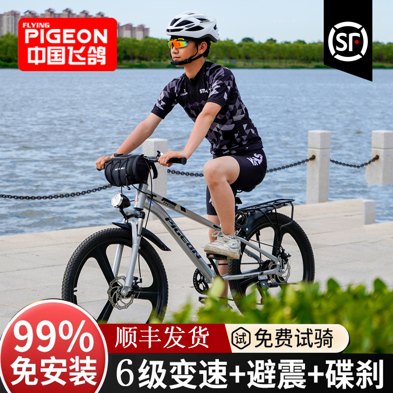 飞鸽儿童山地自行车送包