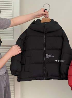 未读VERD中大童羽绒服2024冬新款男孩女童中性款连帽高品质羽绒服