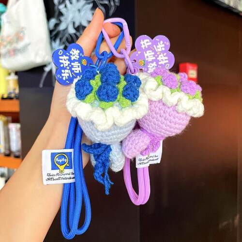 教师节礼物毛线手捧花仿真花钩织成品挂件教师节花束教师节伴手礼
