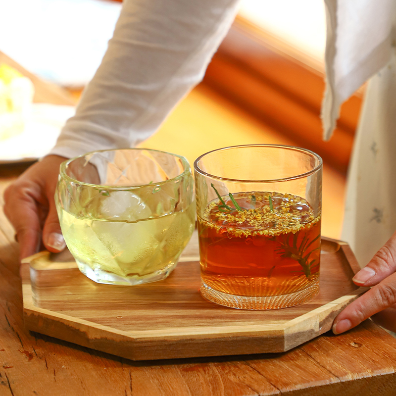 新中式茶馆【威士忌杯系列】冰球杯洋酒玻璃杯冷萃茶杯冷泡茶杯子