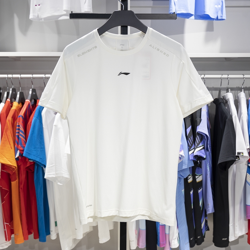 李宁短袖男子排湿速干运动T恤