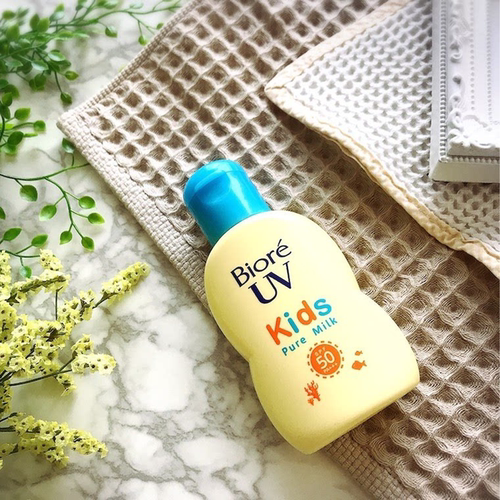 日本采购碧柔UV儿童纯净防晒乳液SPF50 无添加保湿 70ML