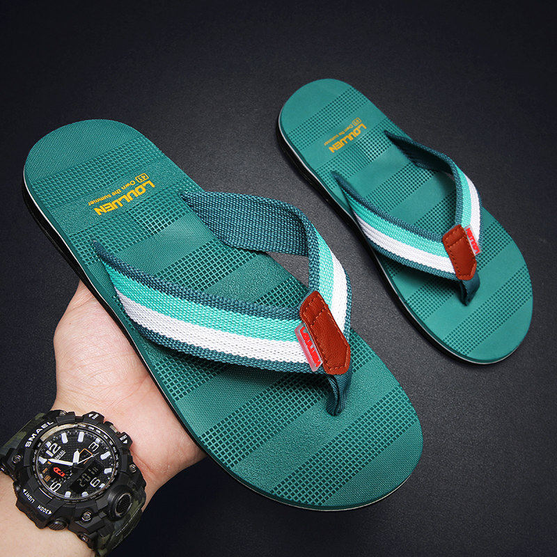 夏季越南人字拖男厚底沙滩鞋夹脚凉拖韩版凉鞋防滑学生个性拖鞋潮