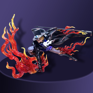 海贼王系列手办 火拳萨博IU萨博 奔跑三兄弟动漫周边礼物雕像