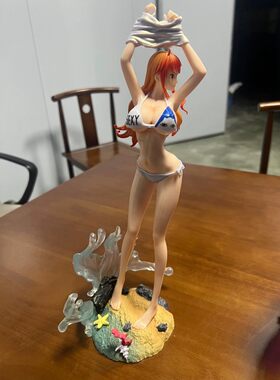 海贼王手办 卡通动漫周边泳装娜美玩具公仔桌面摆件模型