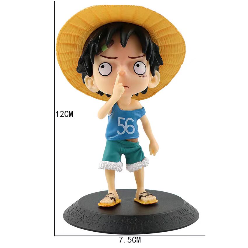 海贼王沙雕抠鼻童年路飞犯二造型动漫周边手办模型摆件摆地摊代发