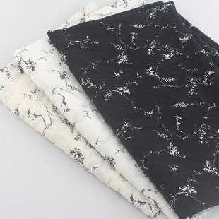 法式泡泡碎花布料夏季新款泡泡袖黑色吊带连衣裙半身裙垂感复古风