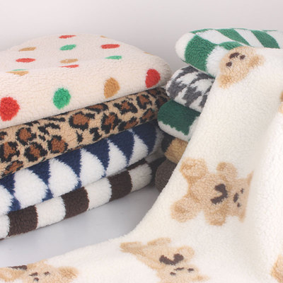 仿羊羔绒马甲外套千鸟格方格