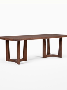 北美黑胡桃餐桌简单现代桌原木大桌全实木桌工作台会议桌