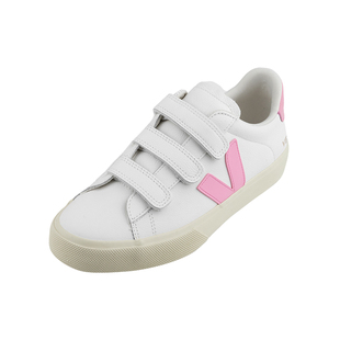 VEJA女士皮革圆头魔术贴低帮板鞋女款春夏2026年新款